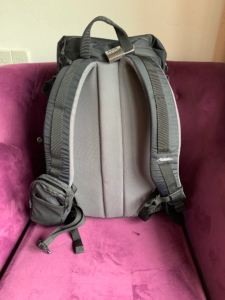 Personal item back packed for an international flight